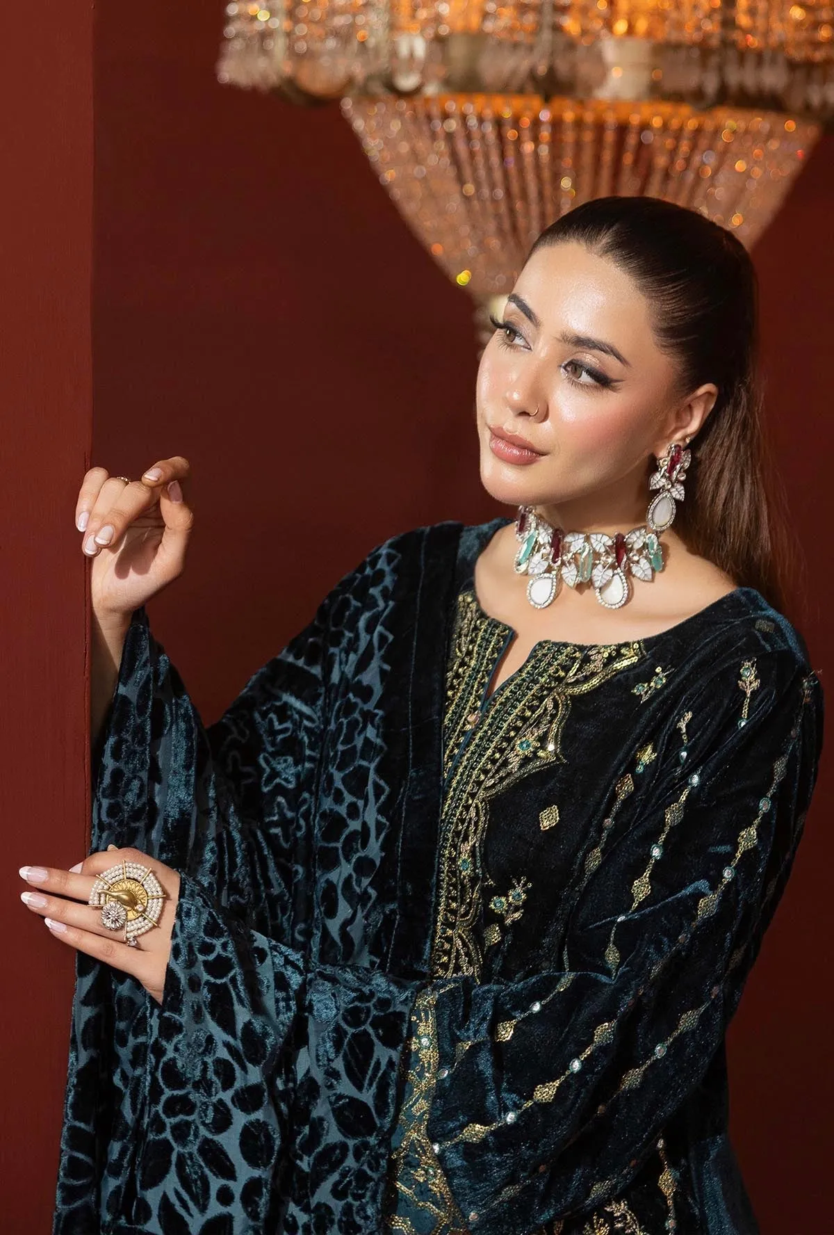 Adan's Libas Luxury Velvet Plachi – 1418