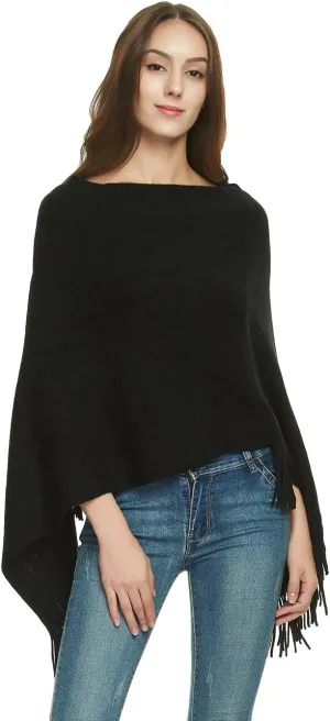 Ferand Women's Lightweight Poncho Sweater Versatile Shawl Wraps Holiday Gifts for Women 2024