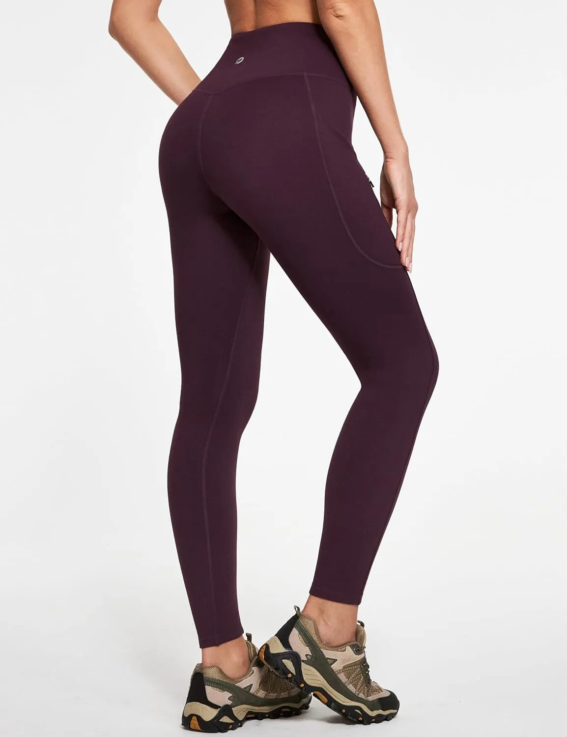 IUGA Fleece Lined Leggings Women Water Resistant Thermal Leggings Winter Warm Tights High Waist Hiking Pants with Pockets