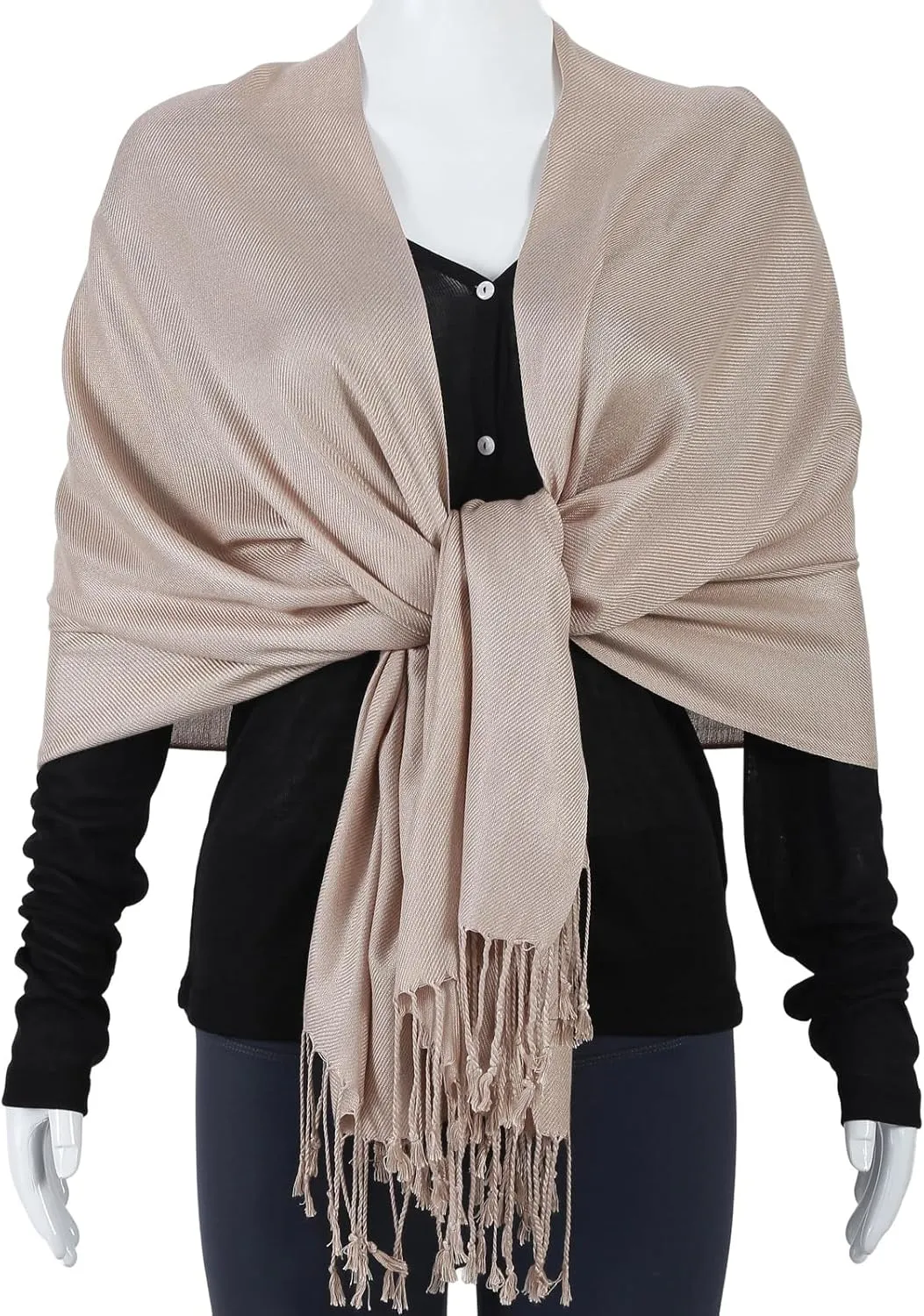 Pashmina Feel Shawl Wraps for Women Evening Dresses and Wedding Cover Up Formal Soft Silky Rave Scarf Elegant